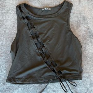 shein cut out top size small